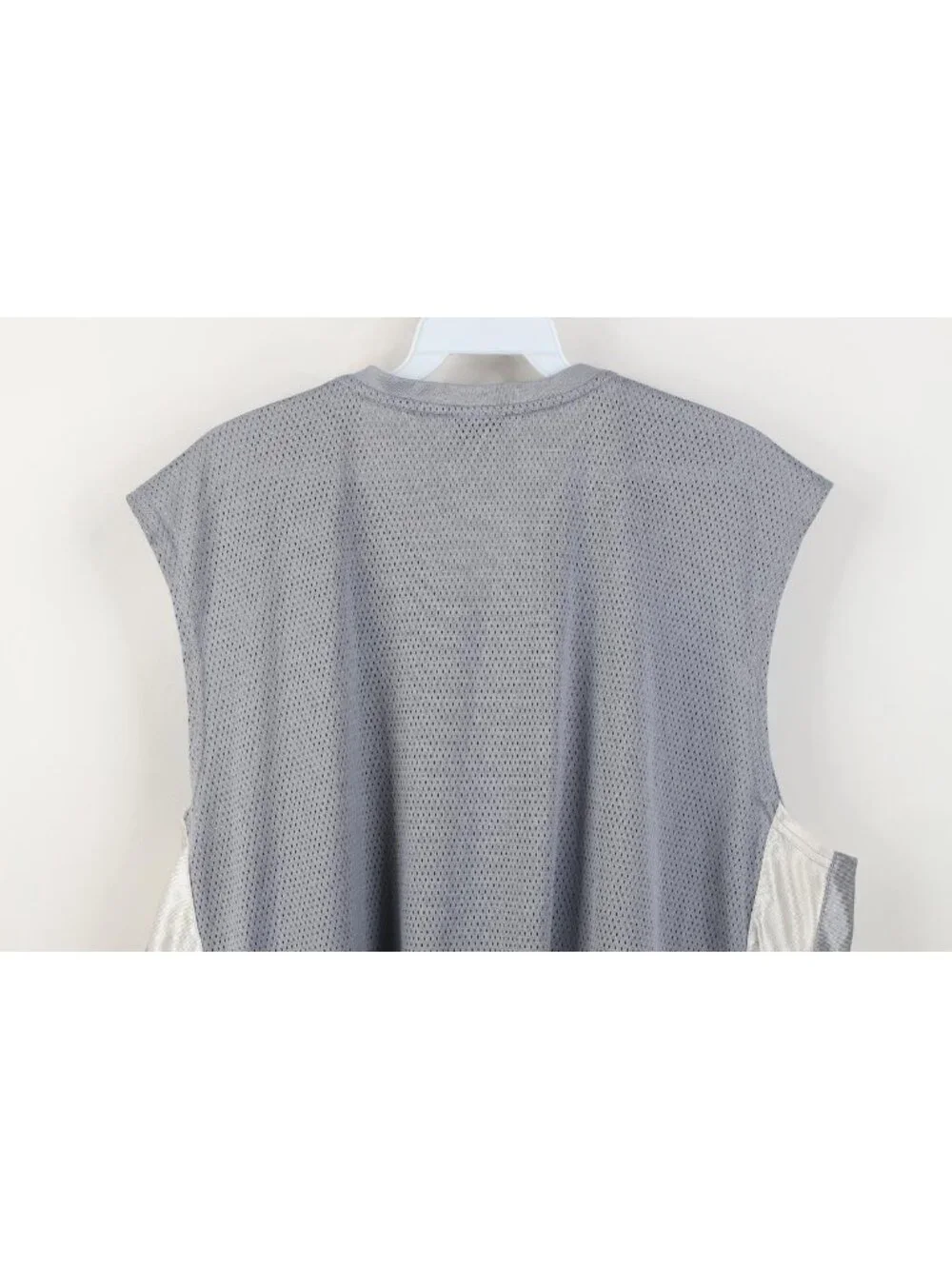 Vtg Y2K Nike Mens XL Travis Scott Center Swoosh Dazzle Mesh Muscle T-Shirt Gray